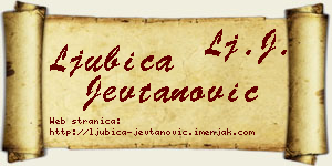Ljubica Jevtanović vizit kartica